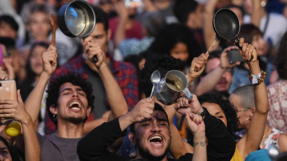 Manifestantes en Colombia