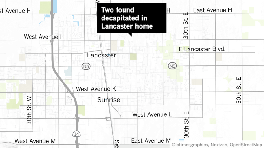 L.A. County fire personnel, responding to reports of a possible gas leak, found two siblings, ages 12 and 13, inside a Lancaster home on Friday, authorities say. <span class="copyright">(Los Angeles Times)</span>