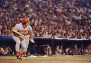 FILE - In this Aug. 2, 1978 file photo, Cincinnati Reds Pete Rose at bat against the Atlanta Braves in Atlanta. Rose says cheating on the field is bad for the game, and the one thing he never did with his bets is change the outcome of a game. (AP Photo, File)