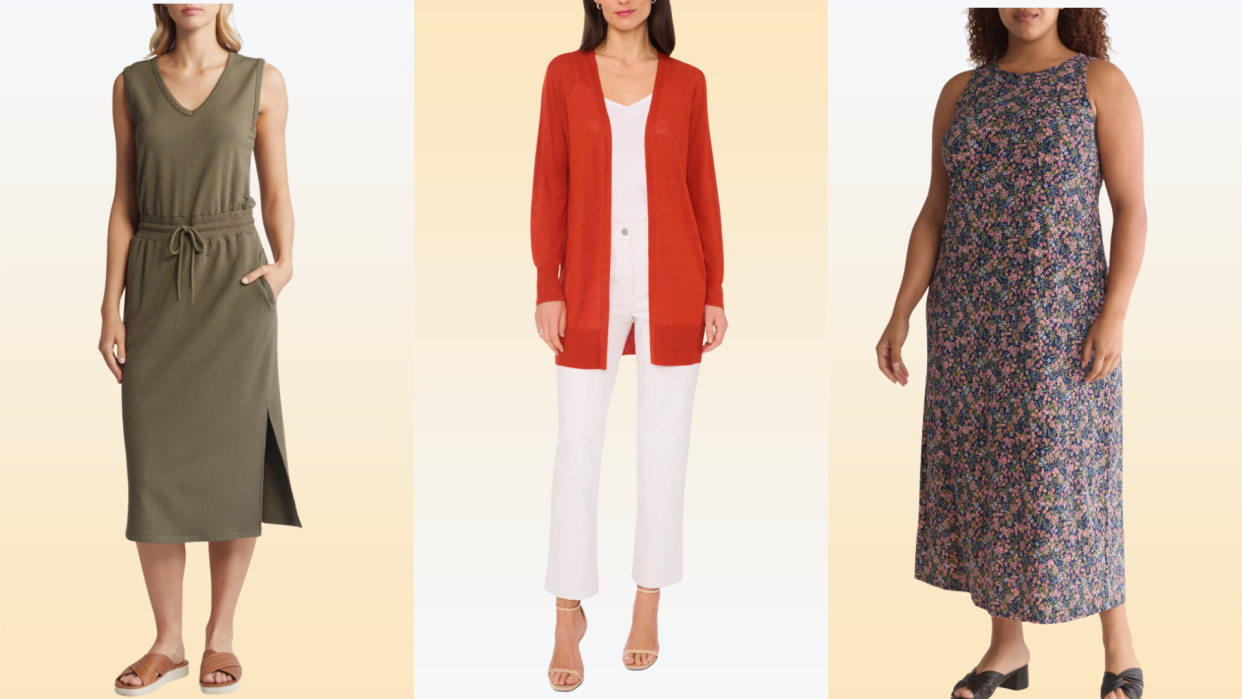 Three outfit options from Nordstrom