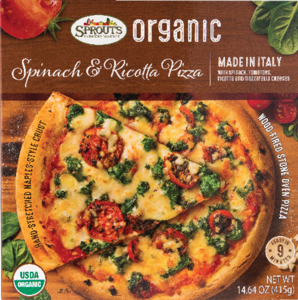 11) Sprouts Organic Spinach & Ricotta Pizza