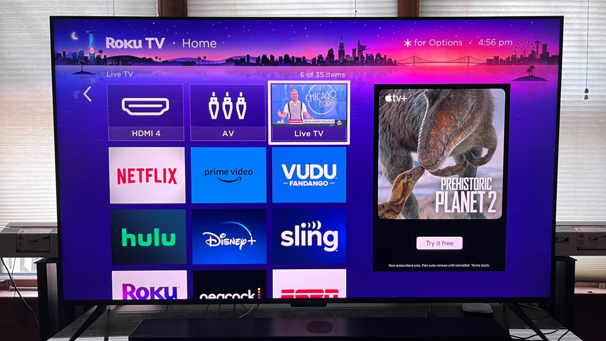  Roku Live TV main Roku interface  