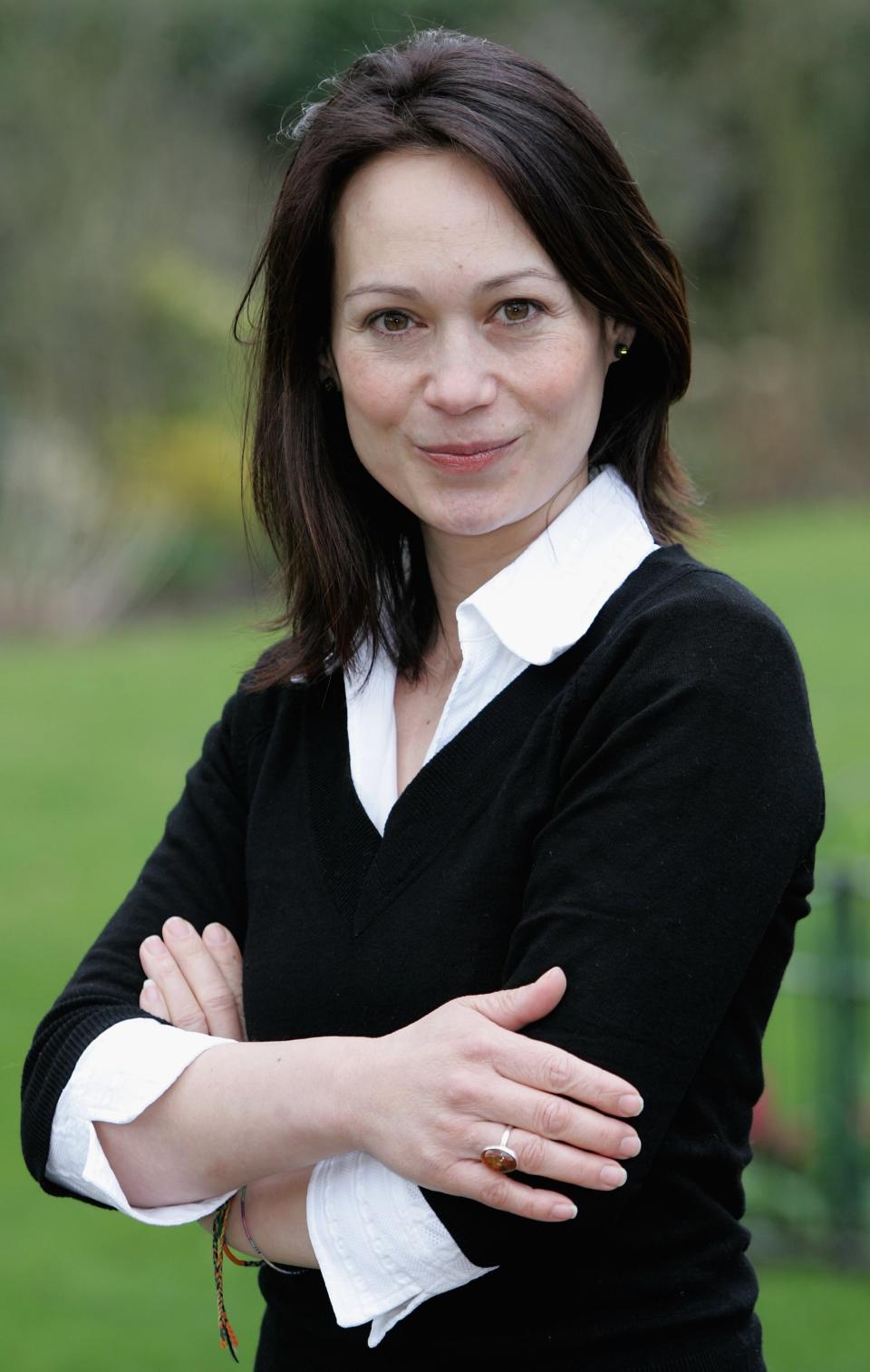 BROMLEY, UNITED KINGDOM - APRIL 03:  Leah Bracknell poses at the photocall and launch for the new theatrical production of 'Strangers On A Train' at the Churchill Theatre, Bromley on April 3, 2006 in Kent, England. The show, based on the novel by Patricia Highsmith, and filmed by Alfred Hitchcock, will run from April 27 to May 6 before embarking on a major tour of theatres across the country.  (Photo by Gareth Cattermole/Getty Images)