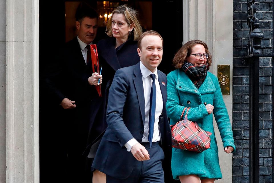 Ministers leaving 10 Downing Street after a Cabinet meeting on March 13 (AFP/Getty Images)