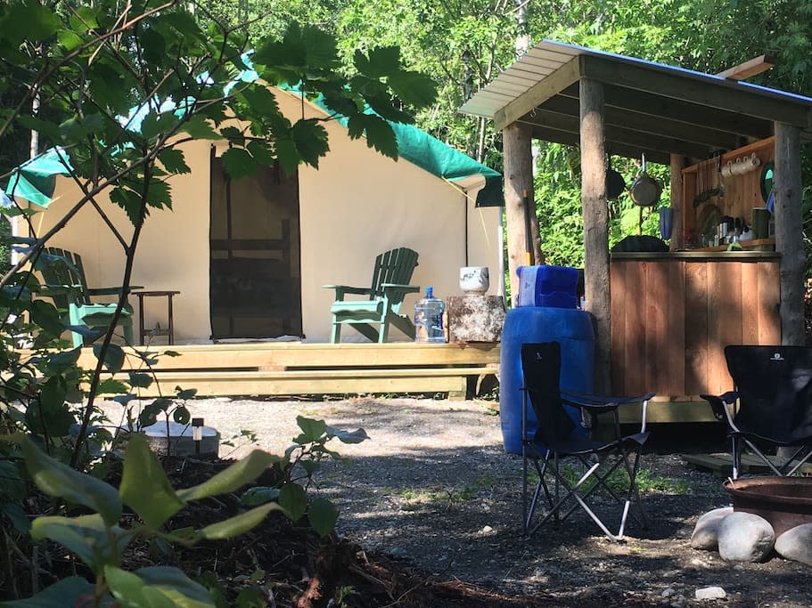 <p>If you don’t want to travel as far for a rainforest adventure, stay in Canada in this tent in Ucluelet, B.C. for $104 a night. (Airbnb) </p>
