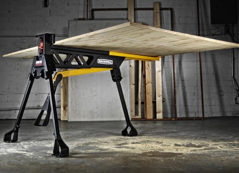 <body> <p>A sawhorse and vise in one, the <a rel="nofollow noopener" href=" http://www.amazon.com/Rockwell-RK9003-JawHorse-Material-Support/dp/B007XRFQKW/ref=sr_1_1?sr=8-1&ie=UTF8&keywords=rockwell%2Bjawhorse&tag=bovi01-20%0Abovi01-20%0Abovi01-20&qid=1441057953" target="_blank" data-ylk="slk:Rockwell Jawhorse;elm:context_link;itc:0;sec:content-canvas" class="link ">Rockwell Jawhorse</a> proves clutch in countless scenarios. As a sawhorse, the all-steel construction securely holds up to 600 pounds. As a vise, the unit offers one ton of clamping force, and with jaws that open up to 37 inches wide, it accommodates everything from a full-size door to a six-inch board. Best of all, the Jawhorse folds down to a compact size, making it easy to carry away and store. <em>Available on <a rel="nofollow noopener" href=" http://www.amazon.com/Rockwell-RK9003-JawHorse-Material-Support/dp/B007XRFQKW/ref=sr_1_1?sr=8-1&ie=UTF8&keywords=rockwell%2Bjawhorse&tag=bovi01-20%0Abovi01-20%0Abovi01-20&qid=1441057953" target="_blank" data-ylk="slk:Amazon;elm:context_link;itc:0;sec:content-canvas" class="link ">Amazon</a>; $199.99.</em> </p> </body>