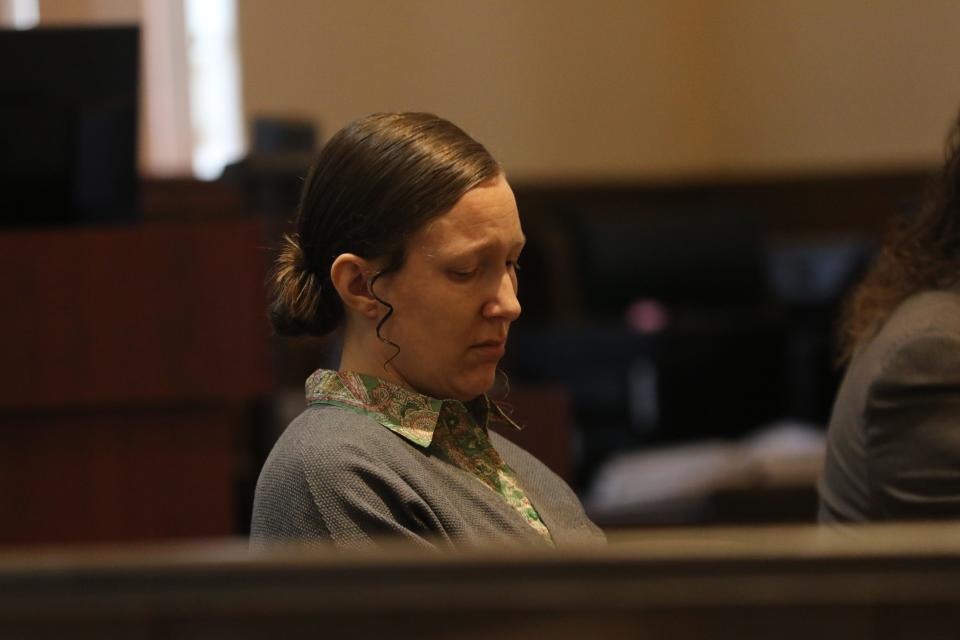 Alexis Murray Smith attends her child abuse trial, Sept. 13, 2023 in Eddy County District Court.