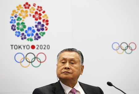 Yoshiro Mori, Japan's President of the Tokyo 2020 Organizing Committee, attends a news conference in Tokyo, July 1, 2015. REUTERS/Thomas Peter