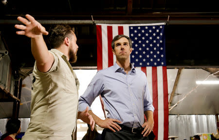 FILE PHOTO: U.S. Representative Beto O'Rourke (D-TX) campaigns in Houston, Texas U.S. November 11, 2017. REUTERS/William Philpott/File Photo