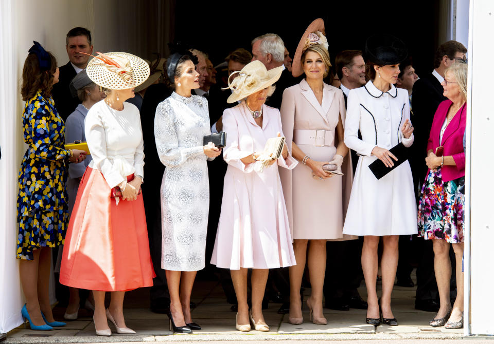 Royal ladies outside Windsor Castle