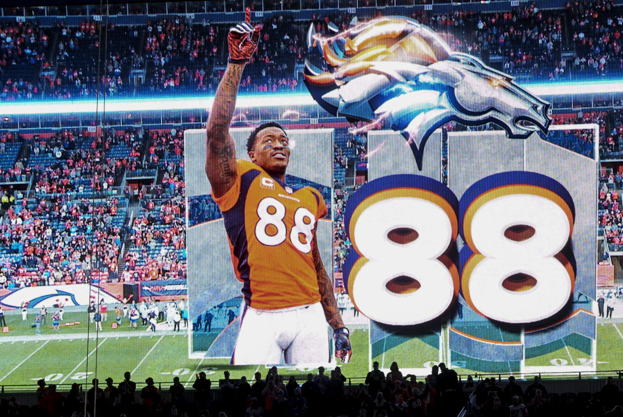 Demaryius Thomas is remembered by Denver Broncos fans.