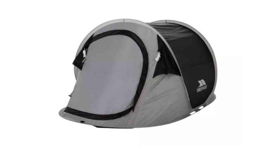 Trespass 2 Man 1 Room Pop Up Tunnel Camping Festival Tent 