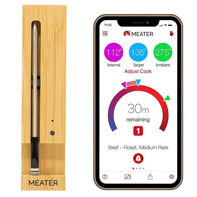 Chef iQ Smart Wireless Meat Thermometer w/ 3 Probes, Unlimited Range,  Bluetooth & Wifi, App Enabled, Smart Hub 