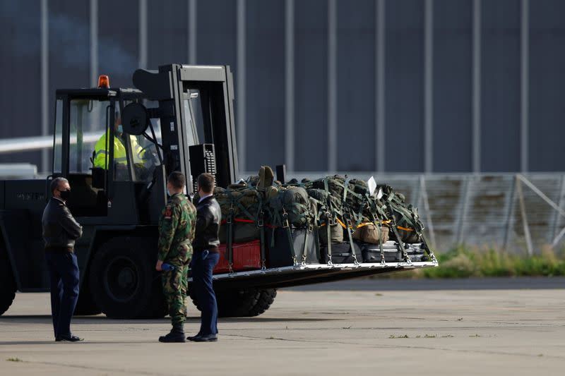 German doctors and medical equipment arrive to help Portugal amid the coronavirus disease (COVID-19) pandemic, in Lisbon