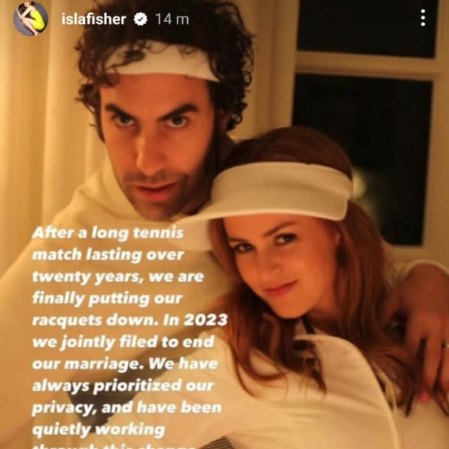 Sacha Baron Cohen e Isla Fisher están en desacuerdo sobre la paternidad y los deberes laborales antes del divorcio credit:Bang Showbiz