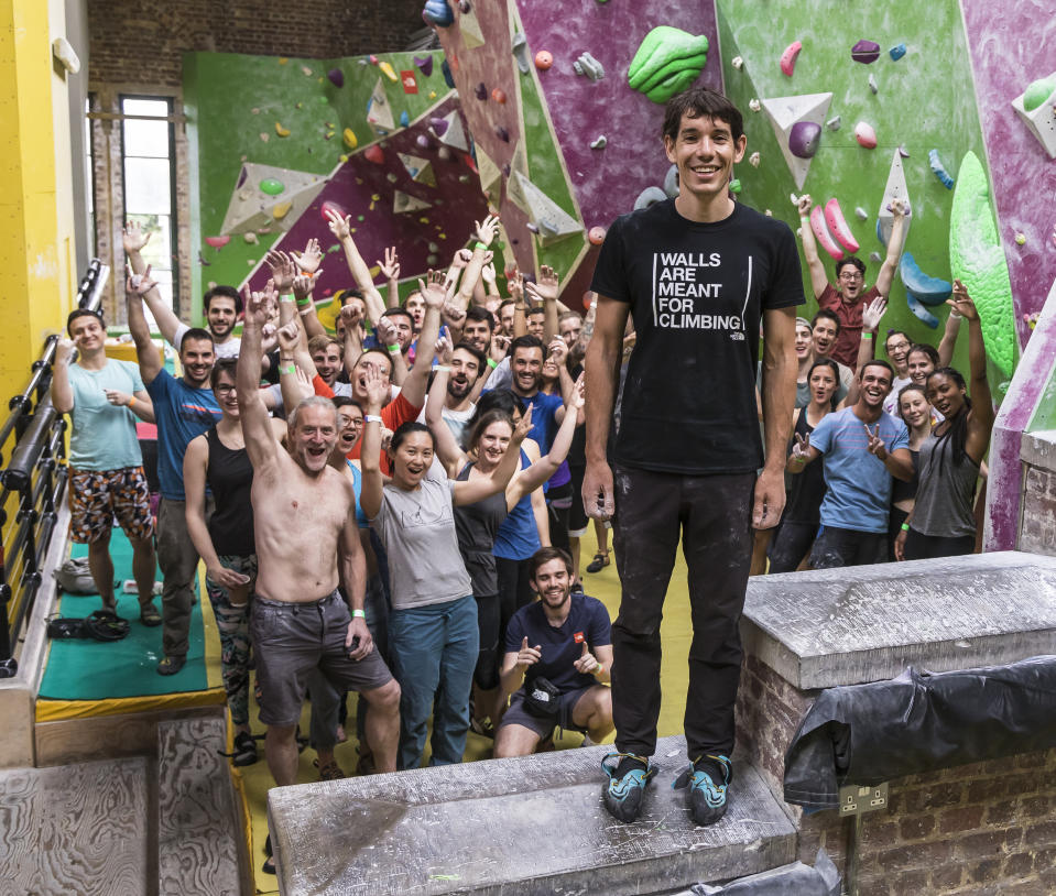 Alex Honnold at The Castle Climbing Centre