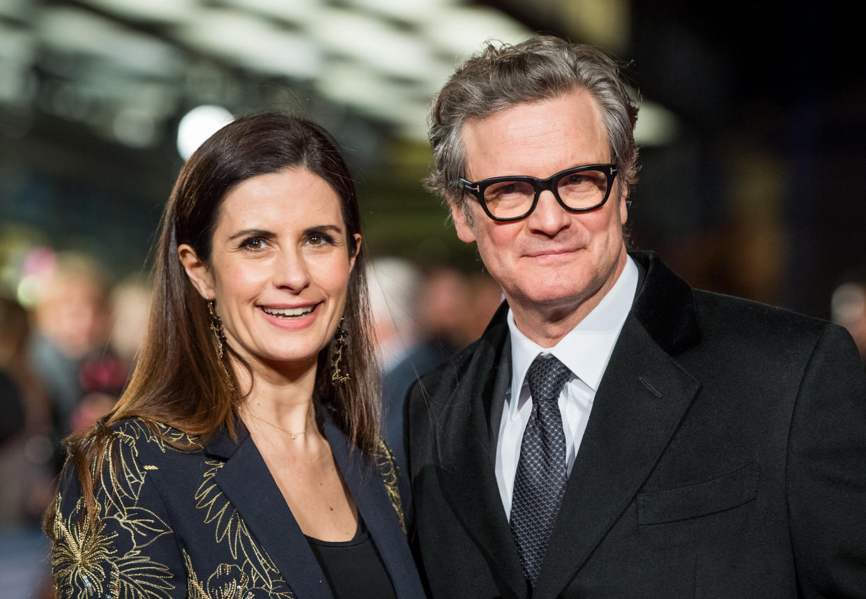 Colin Firth and Livia Giuggioli (Photo: Samir Hussein via Getty Images)