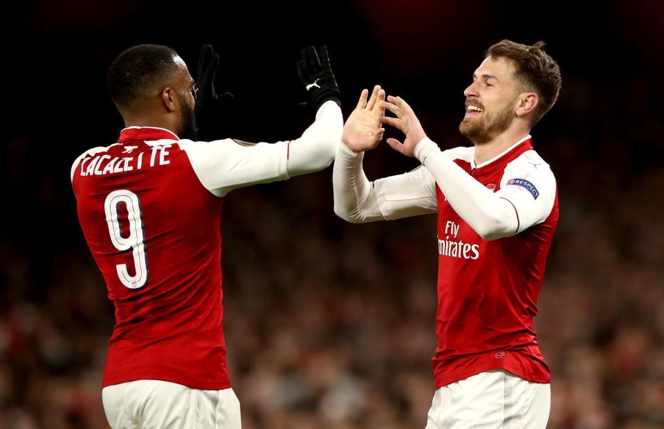 Lacazette and Ramsey struck twice each as Arsenal took control against CSKA Moscow