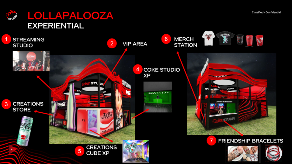 Stand de Coca-Cola en el Lollapalooza Argentina 2024