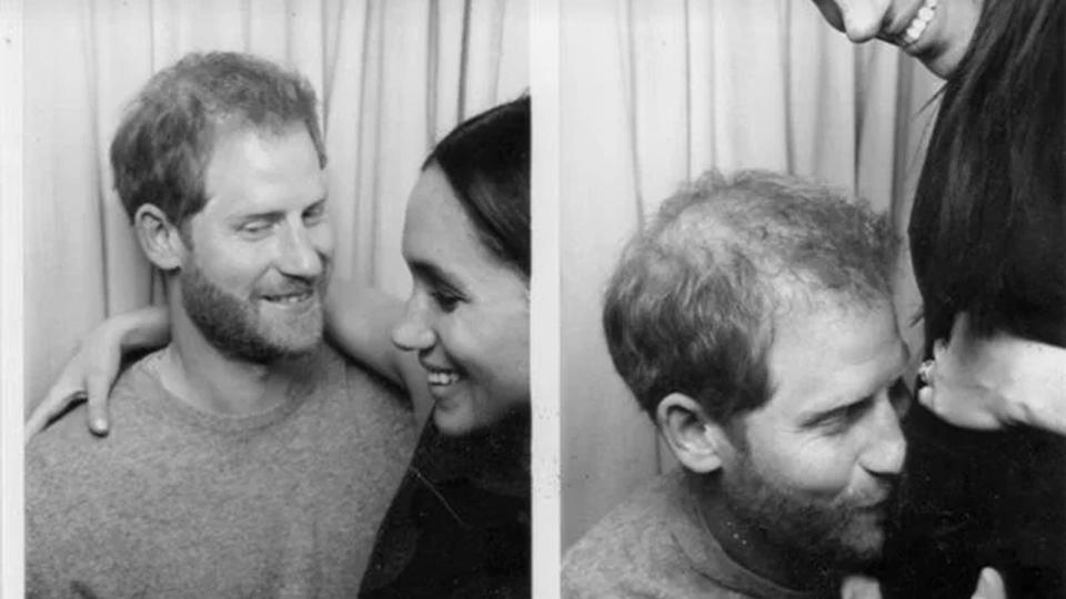 Prince Harry and Meghan marked their first pregnancy with an adorable photobooth souvenir