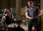 Christian Slater and Sylvester Stallone in Warner Bros. Pictures' "Bullet to the Head" - 2013