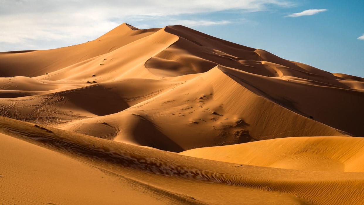 dunes in the sahara desert, merzouga, morocco