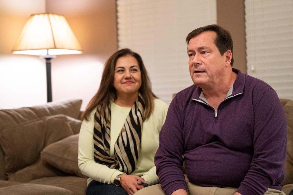 Steven Black talks about his treatment experience as he sits beside his wife, Dina Black, in their home Dec. 4. Steven had a procedure called HoLEP, holmium laser enucleation of the prostate, which resolves problems caused by an enlarged prostate.