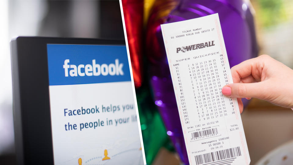 Sydney mum realises she won Powerball after looking at Facebook. Source: The Lott/Getty