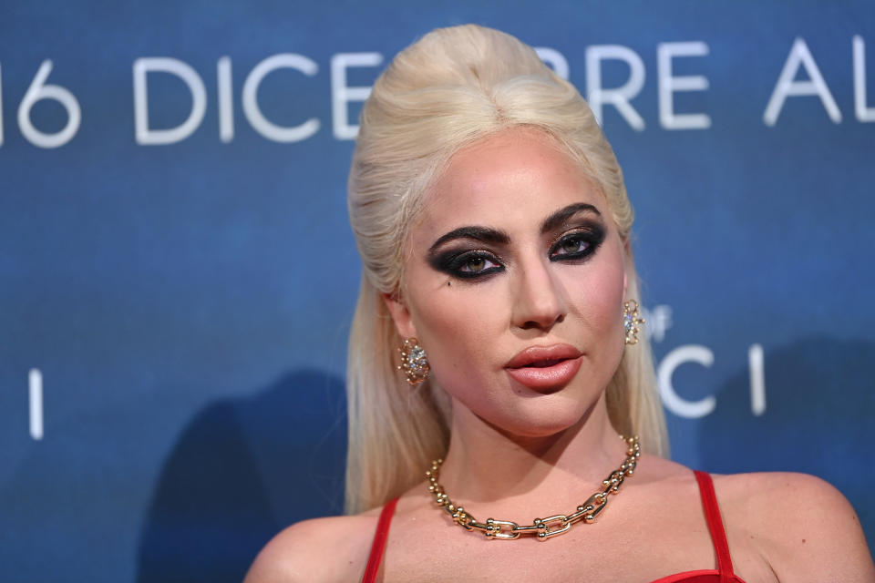 Lady Gaga is overjoyed with the termination of Britney Spears' conservatorship. The singer posted a sweet message and photo on Instagram in honor of Spears' freedom. (Photo: Daniele Venturelli/Daniele Venturelli/WireImage )