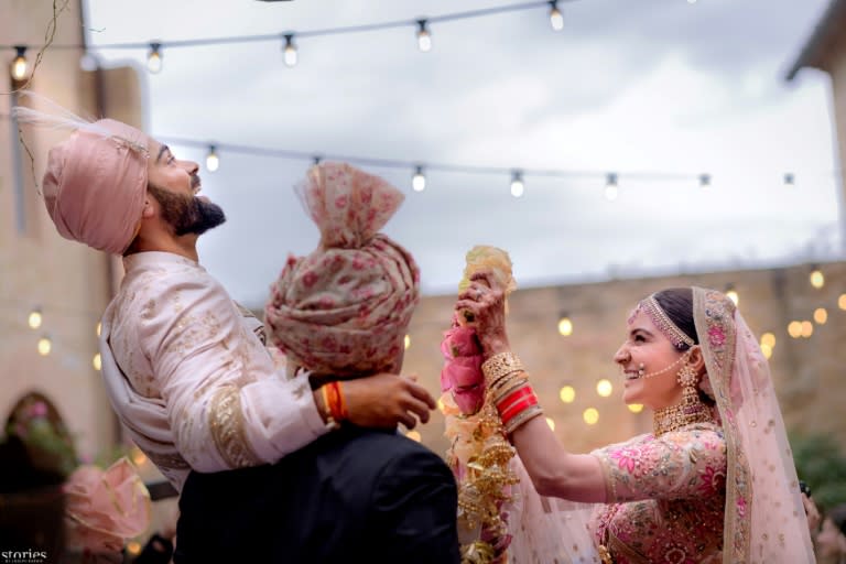 Virat Kohli and Anushka Sharma started dating in 2013 after they met during the filming of a shampoo advert and made their first public appearance a year later during a football match