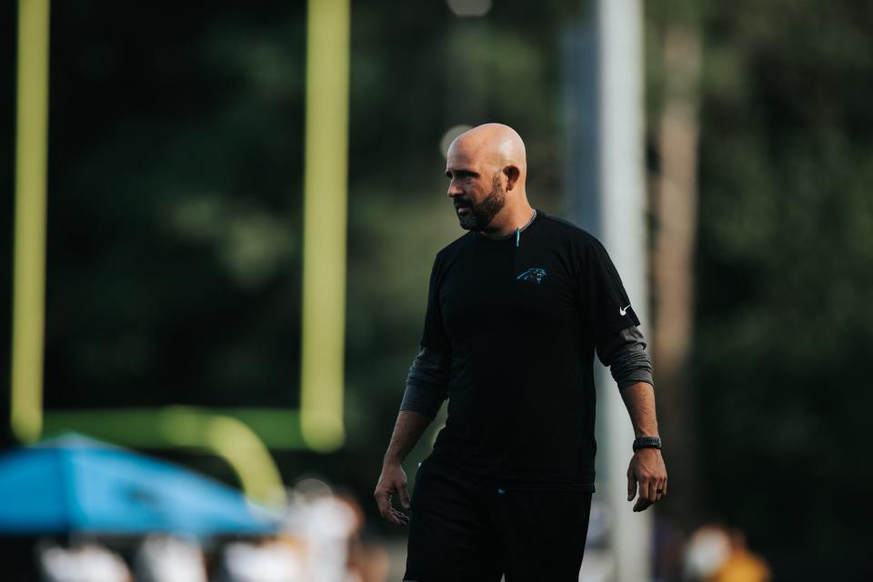 Former Carolina Panthers and New York Giants assistant Alonso Escalante (pictured here in 2021) has been named new head football coach at Tenafly.