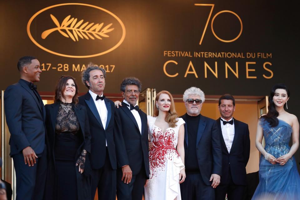 Will Smith, Agnes Jaoui, Paolo Sorrentino, Gabriel Yared, Jessica Chastain, Pedro Almodovar et Fan Bingbing