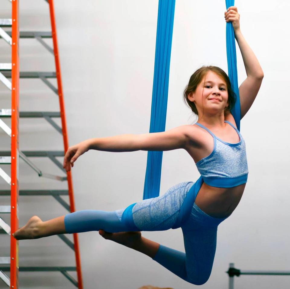 Asher Melton, 10, a student at Performance Dance Center in Columbus rehearse for an upcoming performance at the Springer Opera House in Columbus, Georgia. 05/22/2024