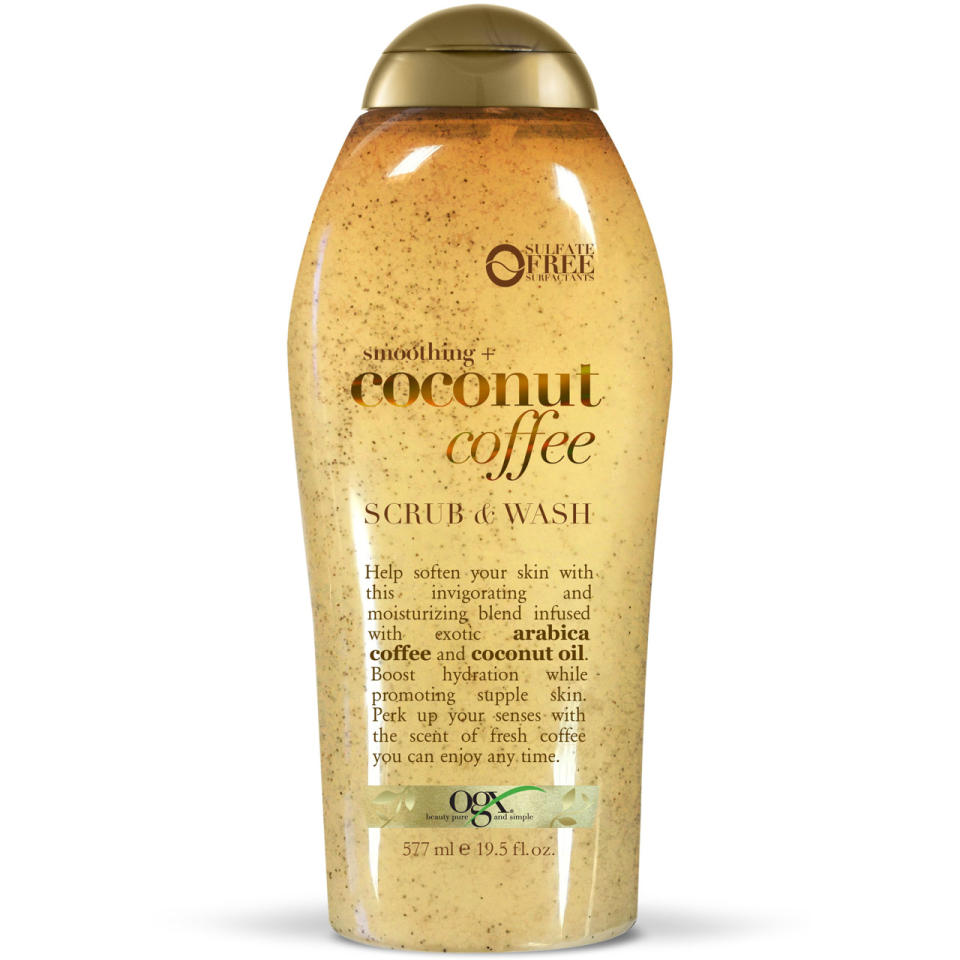 OGX, Body Wash y Exfoliante de Coco y Café