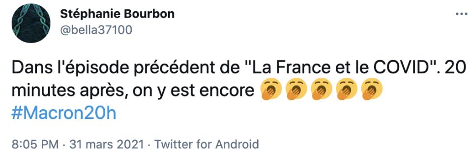 Les internautes trouvent l'introduction du discours d'Emmanuel Macron trop 