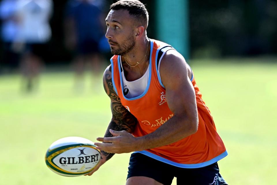 Quade Cooper is now 34, but remains a dynamic playmaking threat for Australia (Getty Images)