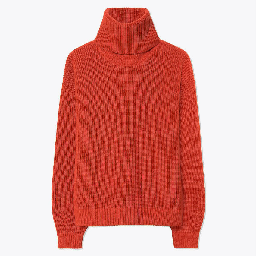 Tory Burch Merino-Wool Cashmere Knit Turtleneck