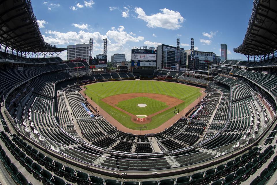 Truist Park is seen before a baseball game between the Atlanta Braves and the Miami Marlins, Sunday, May 29, 2022, in Atlanta. | Hakim Wright Sr., Associated Press