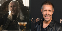 <p>From left: Considine as King Viserys Targaryen in <em>House of the Dragon</em>; Considine at the world premiere of <em>House of the Dragon</em> in Los Angeles, California on July 27, 2022. </p>