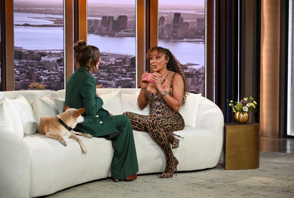 Drew Barrymore, at left, and Mel B on "The Drew Barrymore Show" on March 28.