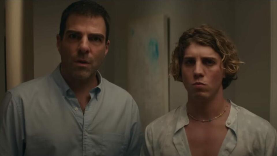 Zachary Quinto and Lukas Gage in Down Low