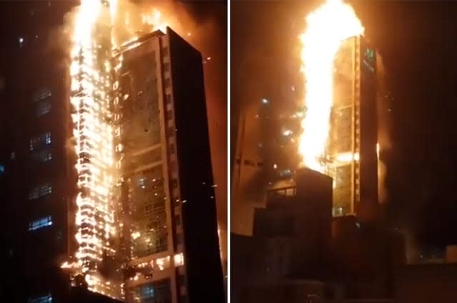 Apartment building fire in South Korea