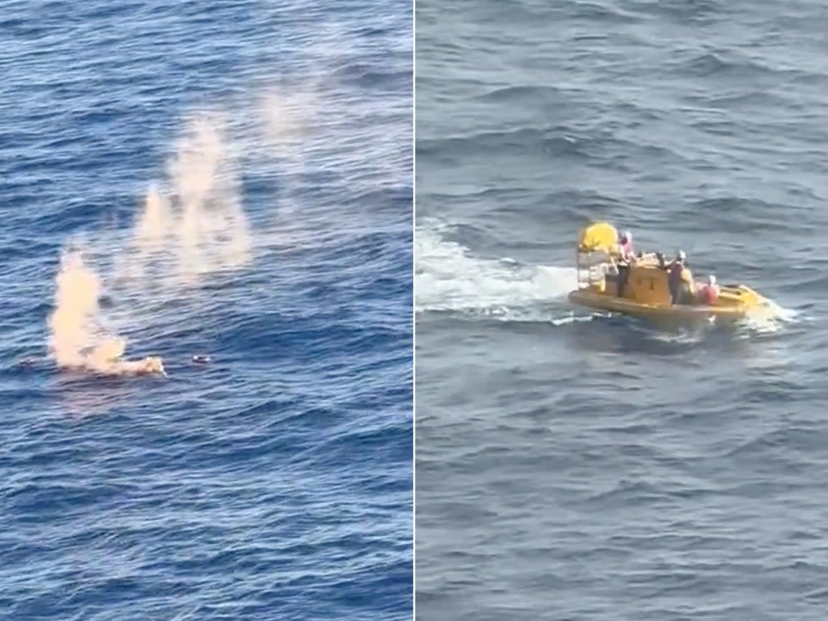The rescued passenger is said to be ‘in good health’  (Twitter/@RichRittinger)