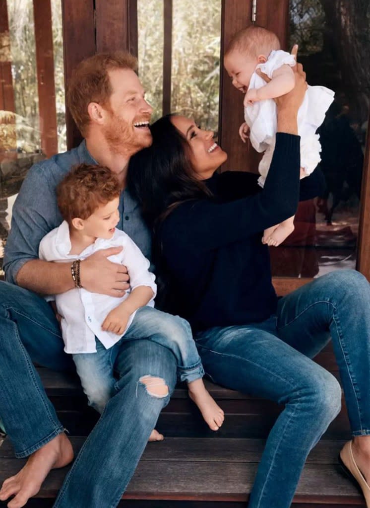 Prince Harry and Meghan Markle with their two children. Alexi Lubomirski / Duke and Duchess of Sussex