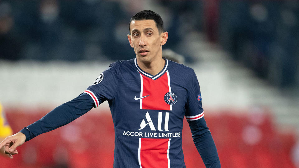 Pictured here, Angel di Maria in action for French champions PSG.