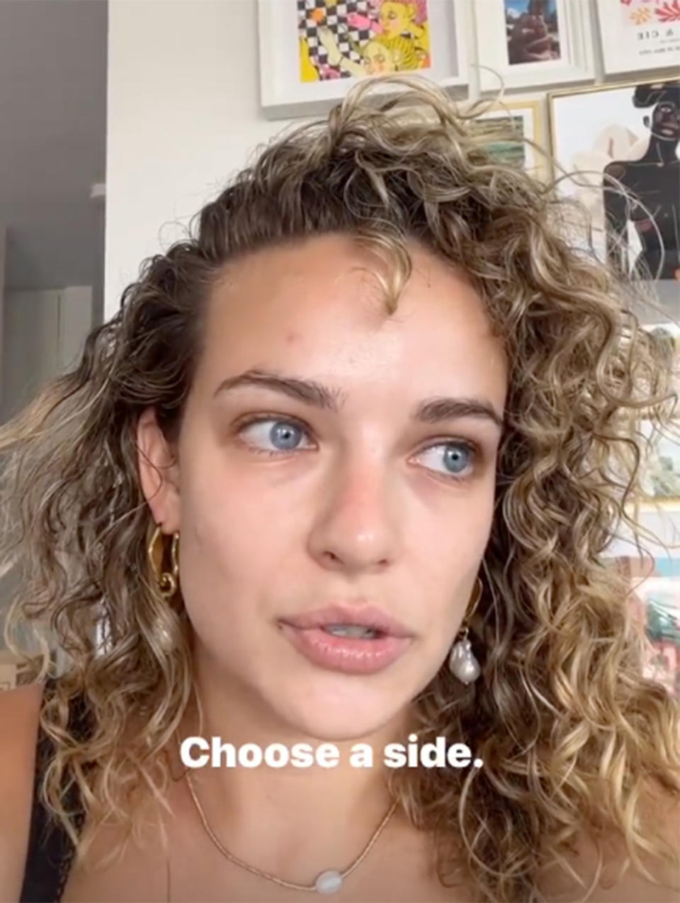 Abbie Chatfield in an Instagram Stories video speaking about Australia Day. Photo: Instagram/abbiechatfield.