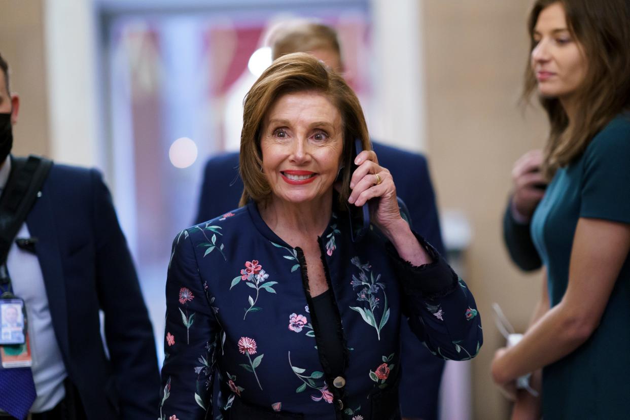 Speaker Nancy Pelosi in the US House. (Copyright 2021 The Associated Press. All rights reserved)