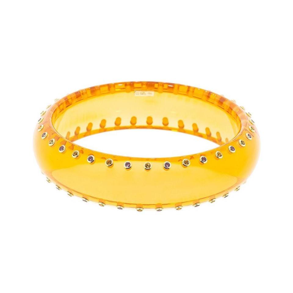 18kt Yellow Gold Bakelite Bangle