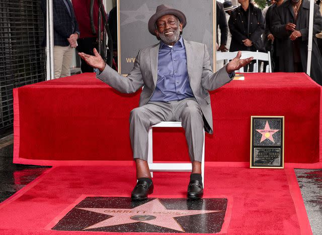 <p>John Salangsang/Shutterstock </p> Garrett Morris being honored with a star on the Hollywood Walk of Fame in Los Angeles on Feb. 1, 2024