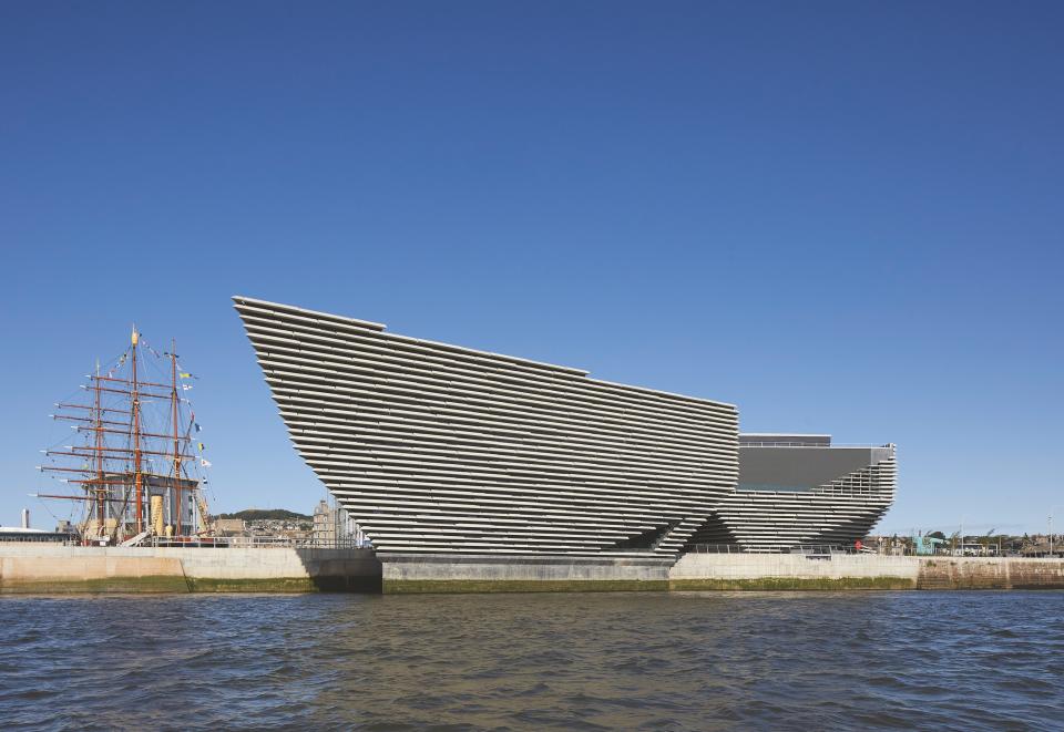 The V&A Dundee, designed by Kengo Kuma in 2018.